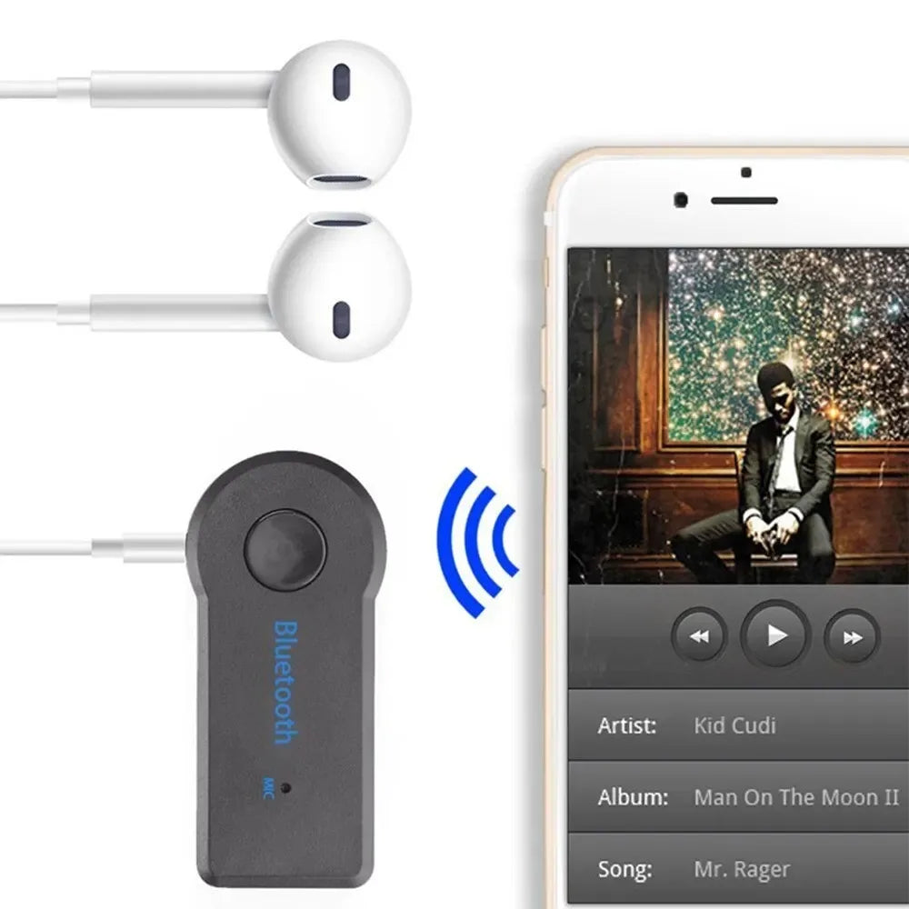 Bluetooth 5.0 Car Audio Adapter – Wireless Receiver with 3.5mm AUX Jack | Hands-Free Music & Calls for Cars, Headphones, Speakers
