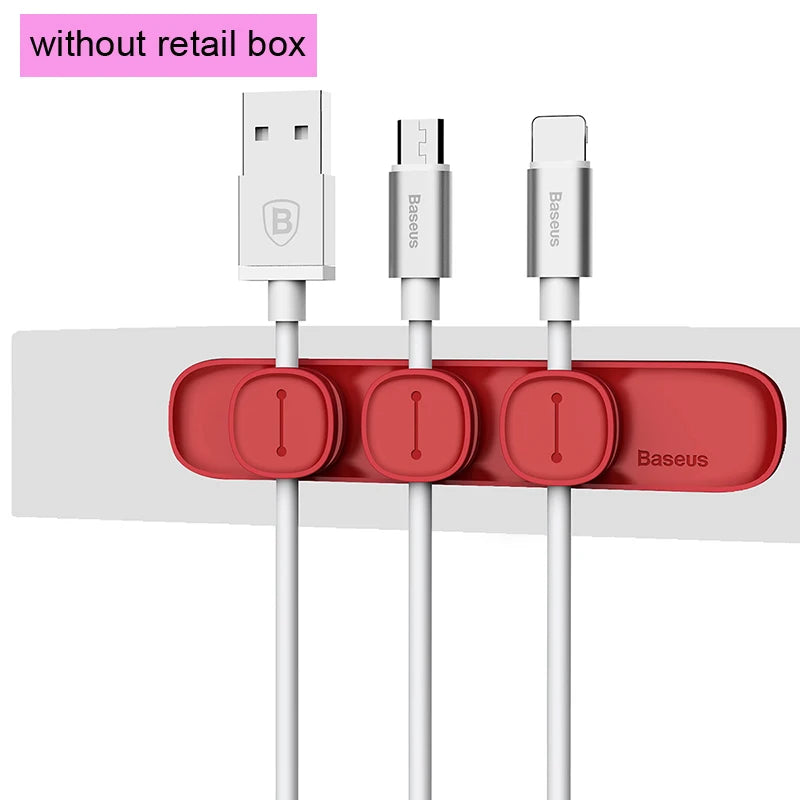 Baseus Magnetic Cable Organizer – Desktop Tidy Holder for USB & Charger Cables