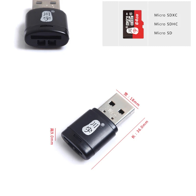 Kawau USB 2.0 Micro SD Card Reader – High-Speed TF Adapter for PC & Laptop – Max 128GB Support – Model C286