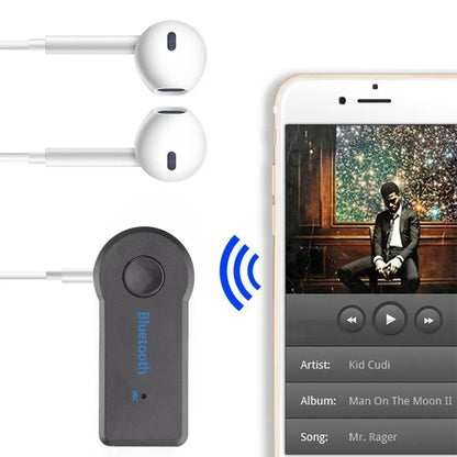 Bluetooth 5.0 Car Audio Adapter – Wireless Receiver with 3.5mm AUX Jack | Hands-Free Music & Calls for Cars, Headphones, Speakers