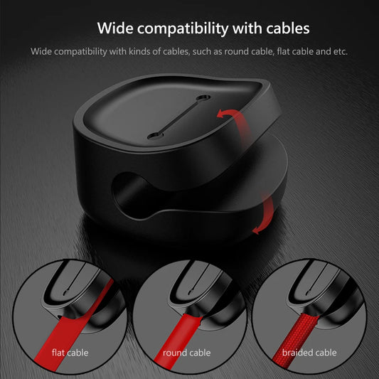 Baseus Magnetic Cable Organizer – Desktop Tidy Holder for USB & Charger Cables