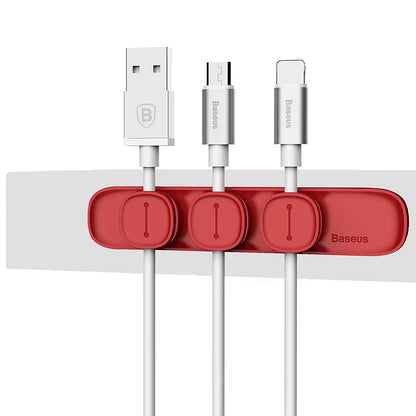 Baseus Magnetic Cable Organizer – Desktop Tidy Holder for USB & Charger Cables