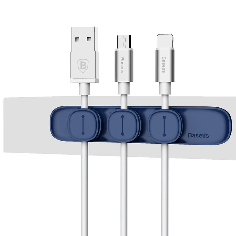 Baseus Magnetic Cable Organizer – Desktop Tidy Holder for USB & Charger Cables