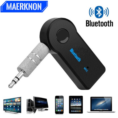 Bluetooth 5.0 Car Audio Adapter – Wireless Receiver with 3.5mm AUX Jack | Hands-Free Music & Calls for Cars, Headphones, Speakers