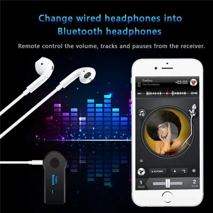 Bluetooth 5.0 Car Audio Adapter – Wireless Receiver with 3.5mm AUX Jack | Hands-Free Music & Calls for Cars, Headphones, Speakers