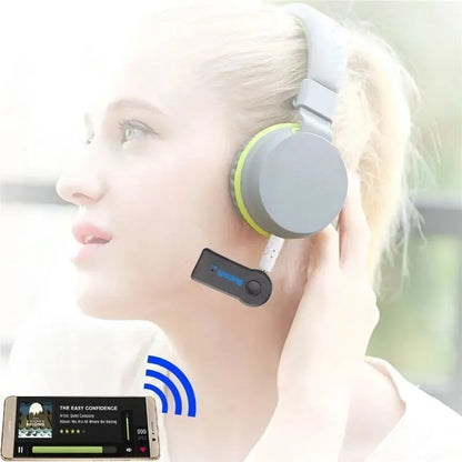 Bluetooth 5.0 Car Audio Adapter – Wireless Receiver with 3.5mm AUX Jack | Hands-Free Music & Calls for Cars, Headphones, Speakers