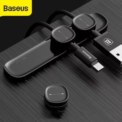Baseus Magnetic Cable Organizer – Desktop Tidy Holder for USB & Charger Cables